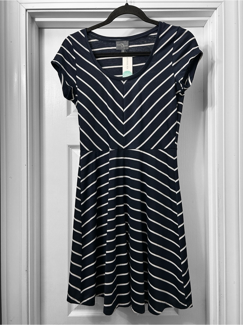 New! market & spruce Spencer Striped Jersey Dress